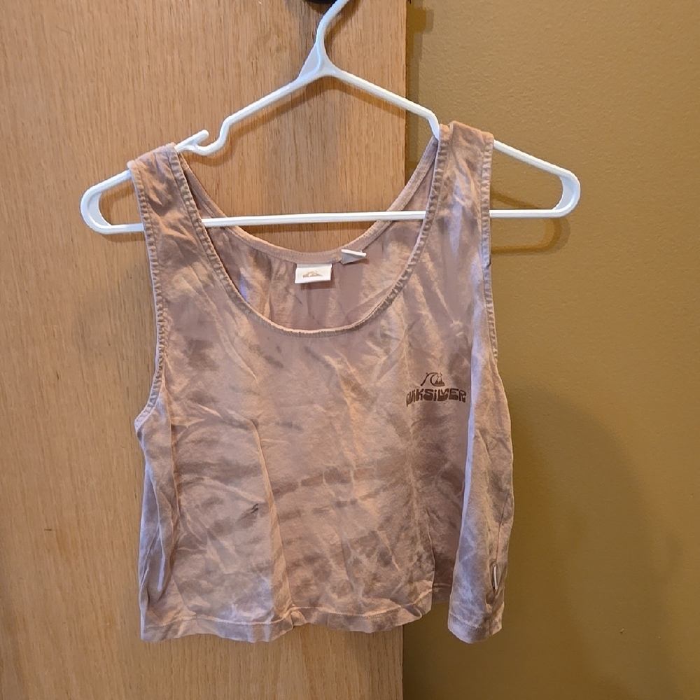 Quiksilver Women's Beige Cropped Tank Top